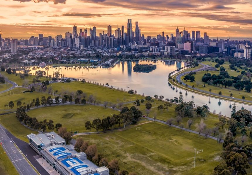 Albert Park Lake is a beautiful picnic spot in Melbourne.