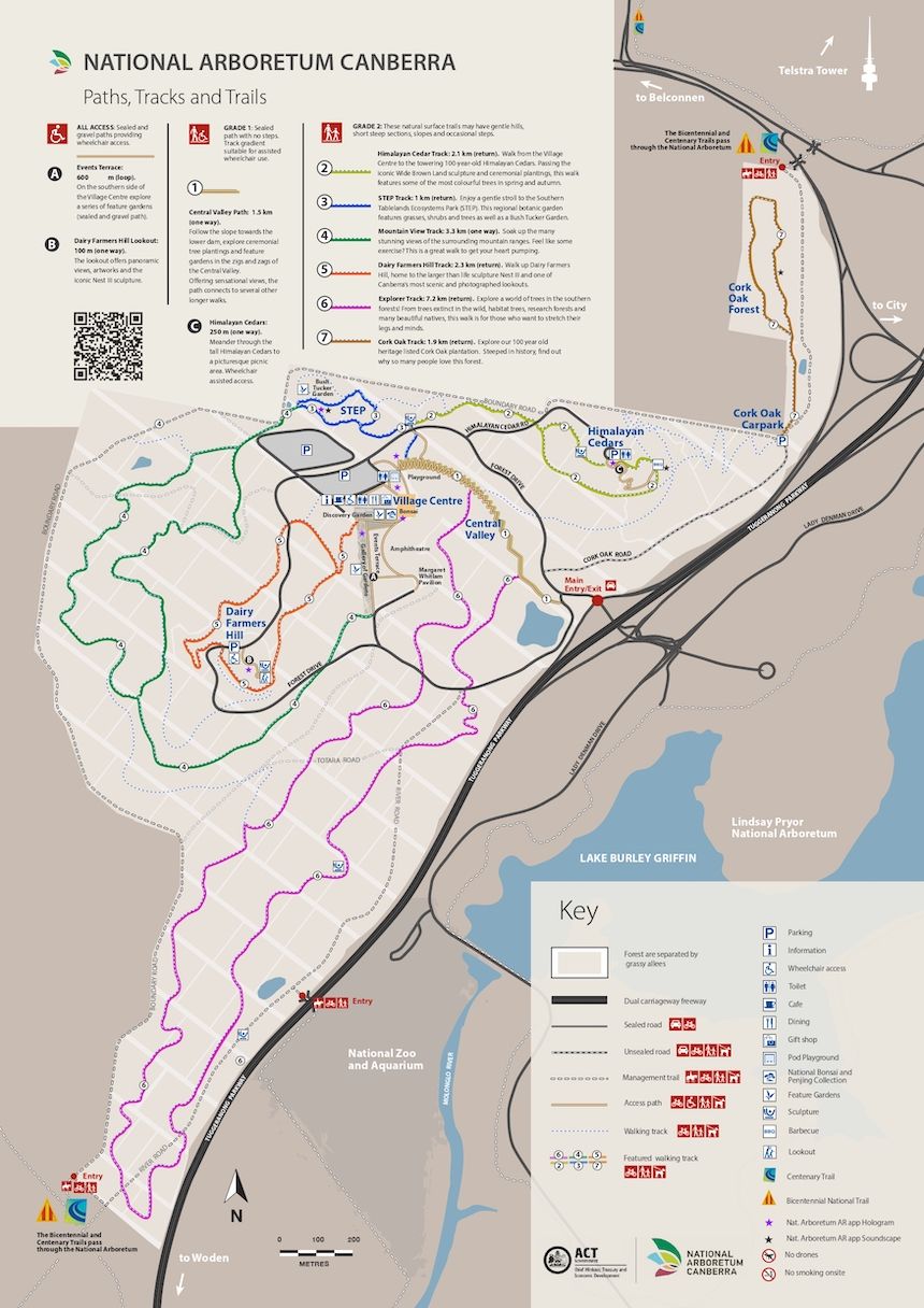 National Arboretum Canberra map.