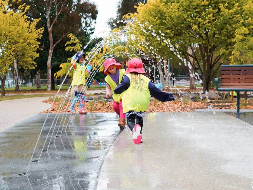 Water play area @ Ballam Park Reserve Playground, Frankston.