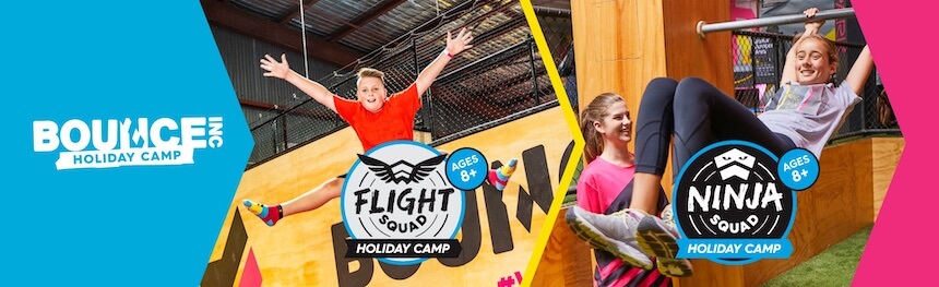 School holiday activities during Perth school holidays for 8+ year olds at BOUNCE.