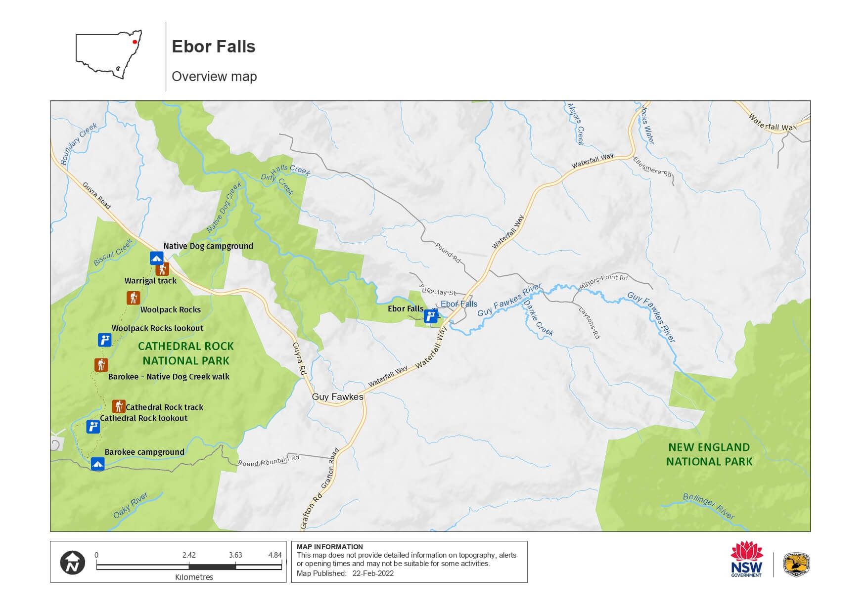 Ebor Falls in Guy Fawkes River National Park, NSW.