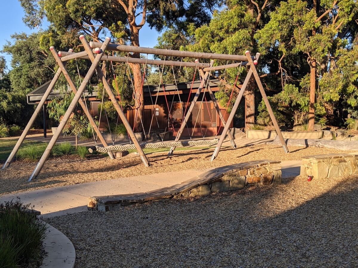 Childrens' Playground at George Pentland Botanic Gardens. Photo by Paul Pavlinovich.