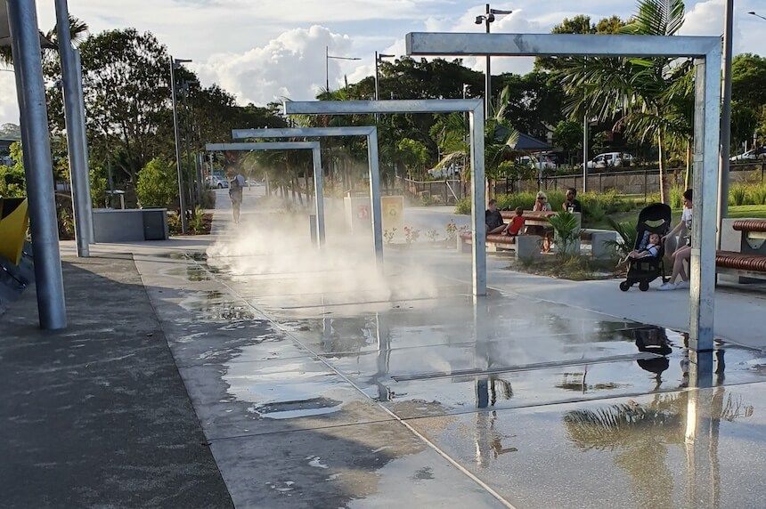 Hercules Street Park Playground offers fantastic obstacle courses and water features.