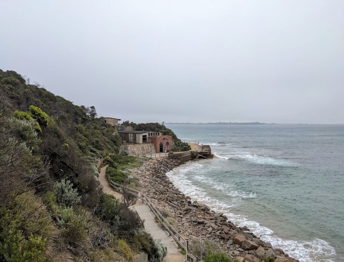 Dramatic coastal views at Fort Nepean which protected Melbourne from attack during World War I and II.