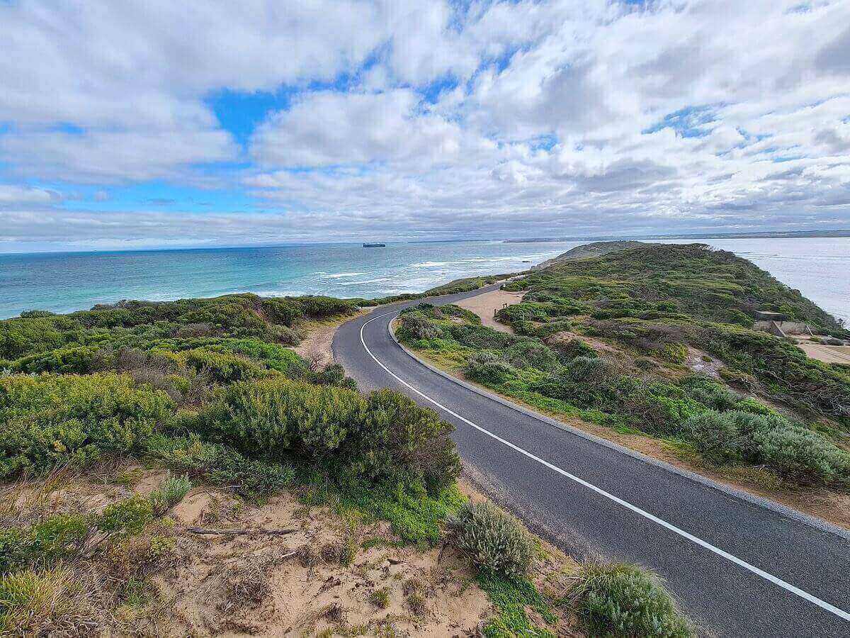 Beautiful Mornington Peninsula views and landscape at historical Port Nepean National Park.