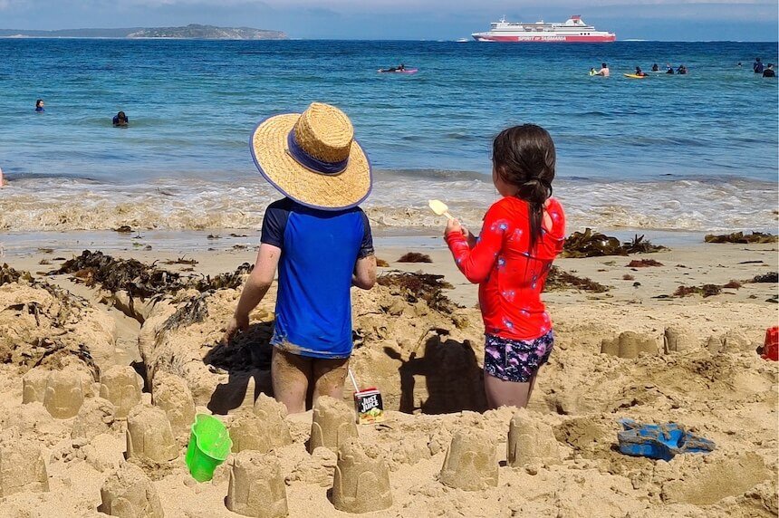 Lovely beach with playground @ Point Lonsdale Front Beach Playground.