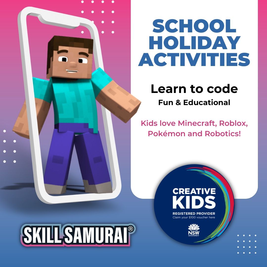 Fun school holiday activities in Sydney @ Skill Samurai Castle Hill.