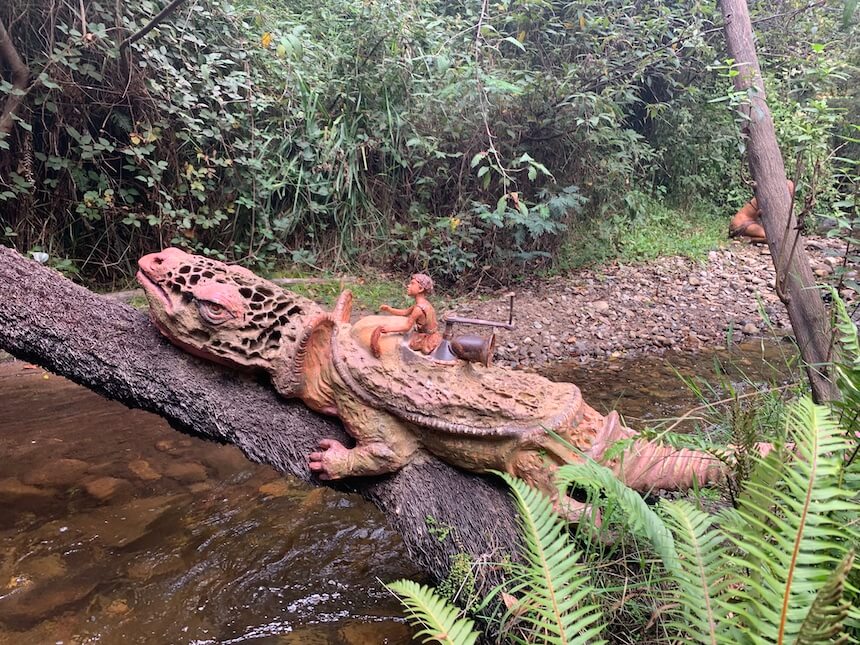 The magic Bruno’s Art & Sculpture Garden near Steavenson Falls, Marysville, Yarra Valley, Victoria.