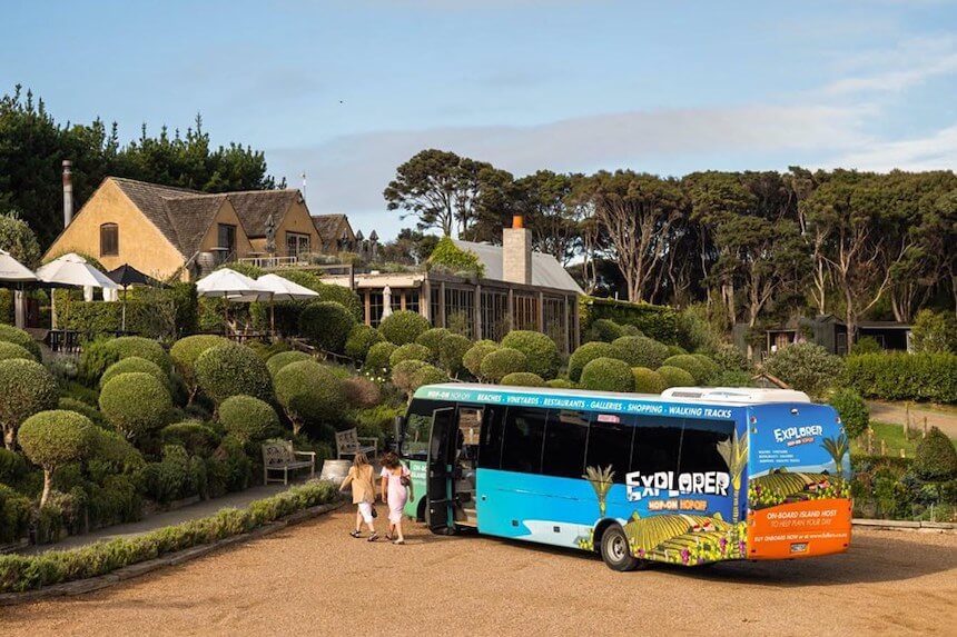 Waiheke Hop On Hop Off Explorer Bus.