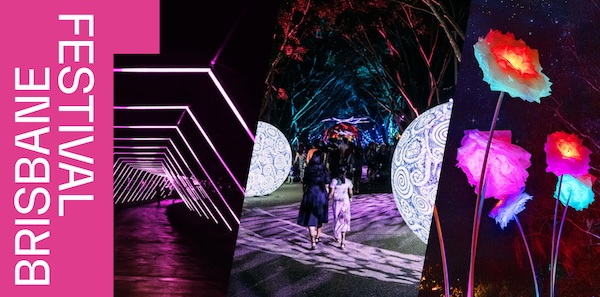 What's on Brisbane school holidays: Stunning Lightscape Brisbane 2024 at City Botanic Gardens